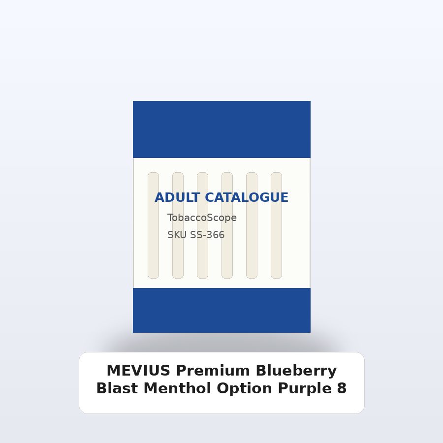 MEVIUS Premium Blueberry Blast Menthol Option Purple 8 - 1 Carton (10 Packs)